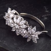 انگشتر نقره زنانه رودیوم مدل سمن 