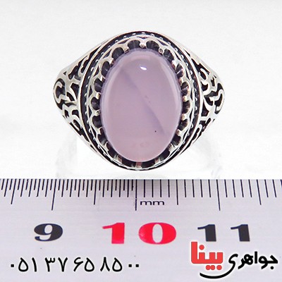 انگشتر عقیق یمنی کبود مردانه علی ولی الله _کد:13490