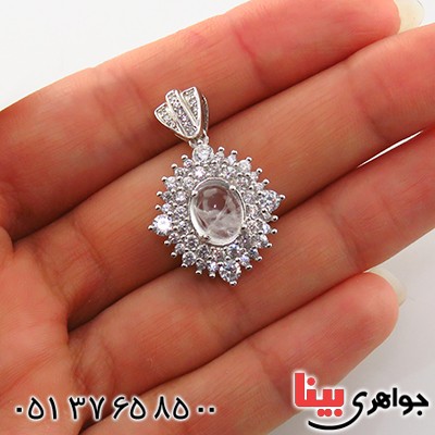 گردنبند در نجف زنانه رودیوم مدل دیانا _کد:13499