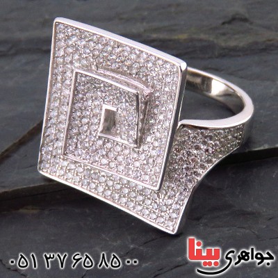 انگشتر اتمی زنانه رودیوم مجلسی طرح ورساچی _کد:13512