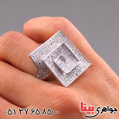 انگشتر اتمی زنانه رودیوم مجلسی طرح ورساچی _کد:13512