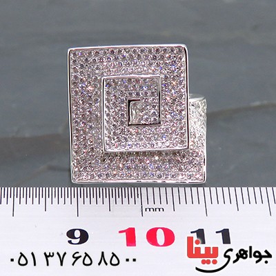 انگشتر اتمی زنانه رودیوم مجلسی طرح ورساچی _کد:13512