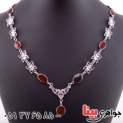 سینه ریز عقیق یمنی زنانه خاص دو رو فاخر مدل آویسا _کد:1855