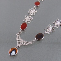 سینه ریز عقیق یمنی زنانه خاص دو رو فاخر مدل آویسا 