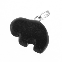 گردنبند عقیق سیاه (اونیکس) تراش فیل 