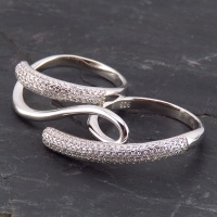 انگشتر اتمی زنانه رودیوم مجلسی دو انگشتی 