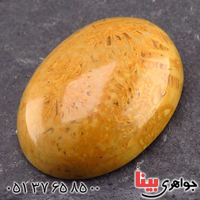 نگین انگشتر مرجان دریایی ناب خوشرنگ _کد:13557