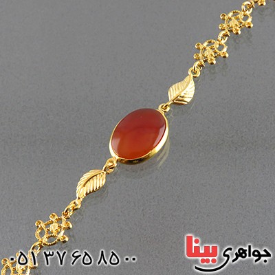 دستبند عقیق یمنی زنانه مدل شمین _کد:13558