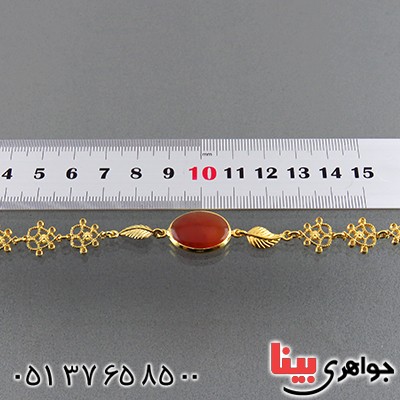 دستبند عقیق یمنی زنانه مدل شمین _کد:13558