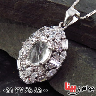 گردنبند در نجف زنانه رودیوم مدل دلارا _کد:13560