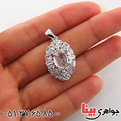 گردنبند در نجف زنانه رودیوم مدل دلارا _کد:13560
