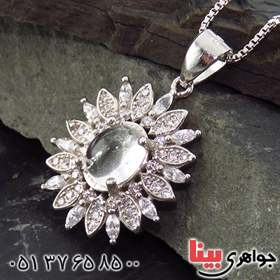 گردنبند در نجف زنانه رودیوم مدل شمیلا _کد:13570