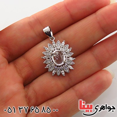 گردنبند در نجف زنانه رودیوم مدل شمیلا _کد:13570