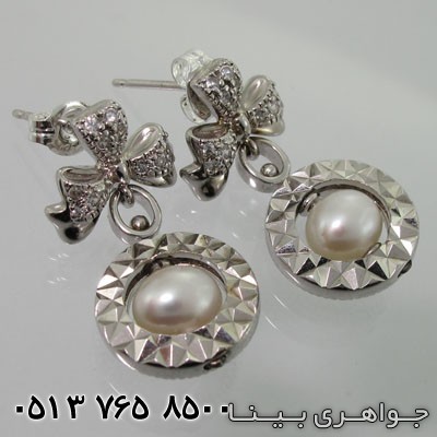 گوشواره مروارید دورو و چرخان