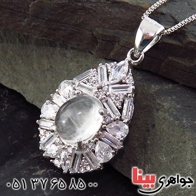 گردنبند در نجف زنانه رودیوم مدل آوا _کد:13583