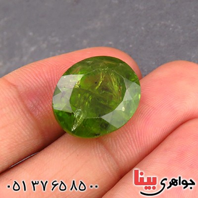نگین انگشتر زبرجد یخی درشت و خوشرنگ به همراه شناسنامه بین المللی دیجیتالی _کد:1880