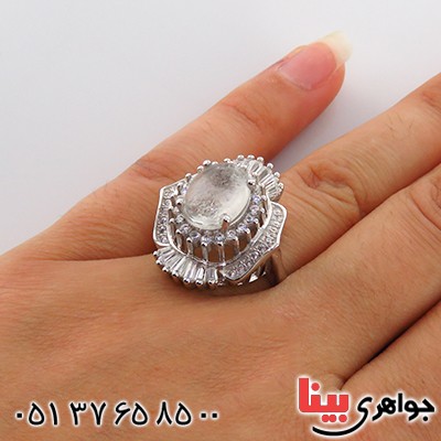 انگشتر در نجف زنانه رودیوم درشت مدل شادی _کد:13592