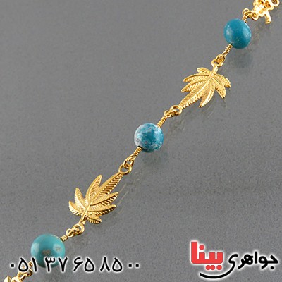 دستبند فیروزه شجری زنانه مدل گلسا _کد:13602