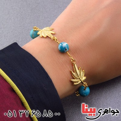 دستبند فیروزه شجری زنانه مدل گلسا _کد:13602