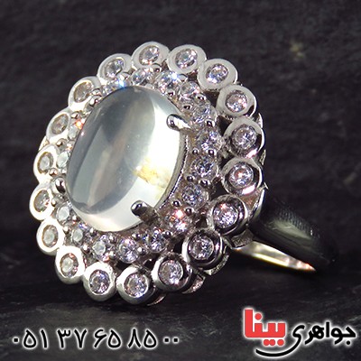 انگشتر در نجف زنانه رودیوم درشت مدل کیمیا _کد:13603