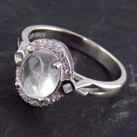 انگشتر در نجف زنانه رودیوم مدل نینا 