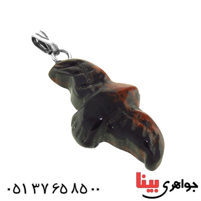 گردنبند جاسپر تراش پرنده _کد:13611