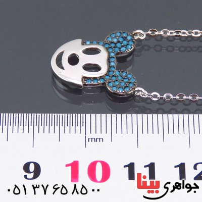 سینه ریز نقره زنانه رودیوم طرح میکی موس _کد:13631