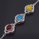 فیروزه نیشابوری و عقیق میکروستینگ زنانه _کد:13633