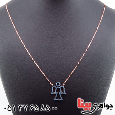 سینه ریز نقره زنانه رودیوم مسی طرح فرشته _کد:13635