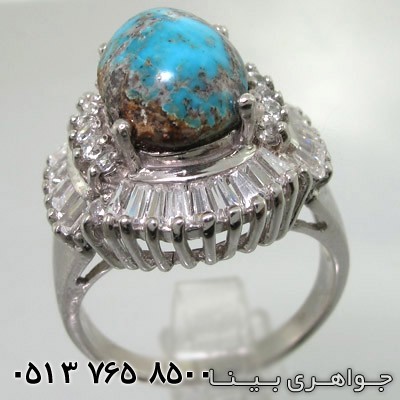 انگشتر فیروزه نیشابوری باگت برجسته