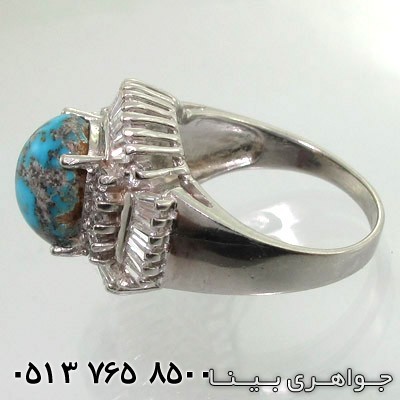 انگشتر فیروزه نیشابوری باگت برجسته