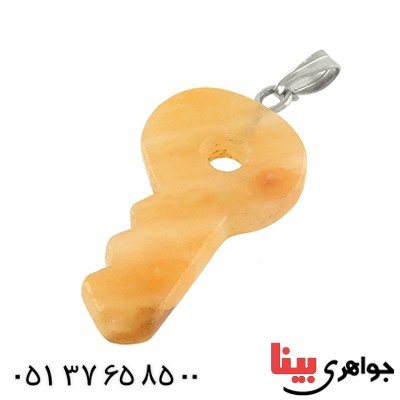گردنبند عقیق تراش کلید _کد:13674