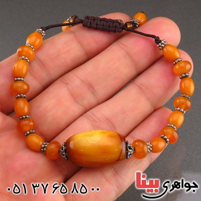 دستبند کهربا خوشرنگ و زیبا _کد:13688