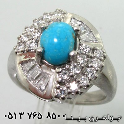 انگشتر فیروزه نیشابوری پاپیون