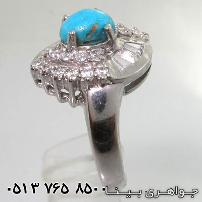 انگشتر فیروزه نیشابوری پاپیون
