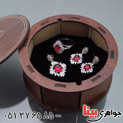 جعبه جواهر قاب نیم ستی یا النگویی MDF لیزری _کد:13699