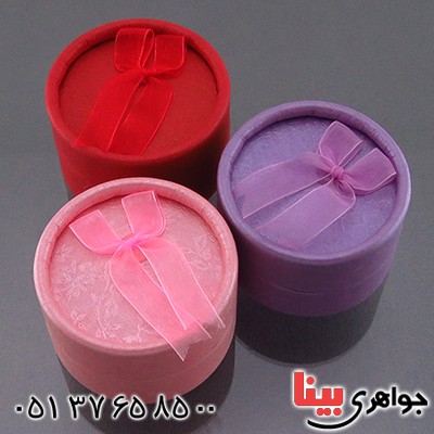 جعبه جواهر استوانه ای پاپیون دار _کد:13712