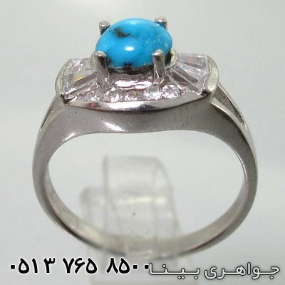 انگشتر فیروزه بیضی باگت پرنس