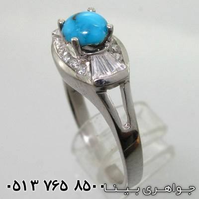 انگشتر فیروزه بیضی باگت پرنس