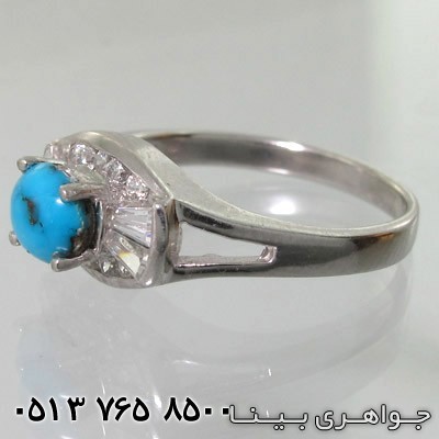 انگشتر فیروزه بیضی باگت پرنس