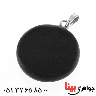 گردنبند عقیق سیاه (اونیکس) تراش دایره _کد:13730