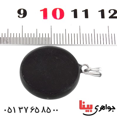 گردنبند عقیق سیاه (اونیکس) تراش دایره _کد:13730