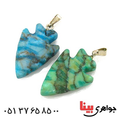 گردنبند فیروزه هیمالیا تراش کاج _کد:13769