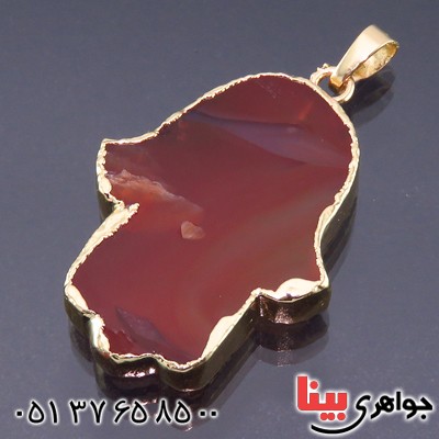 گردنبند عقیق سلیمانی سنگ درمانی _کد:13797