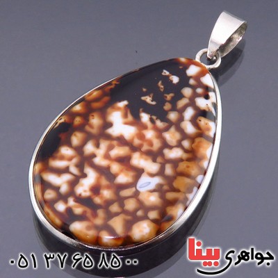 گردنبند عقیق پوست ماری دورو درشت سنگ درمانی _کد:13798