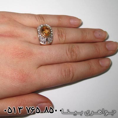 انگشتر سیترین طلایی
