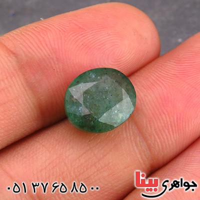 نگین انگشتر زمرد خوش نقش و زیبا کربنی همراه با شناسنامه بین المللی دیجیتال _کد:1930