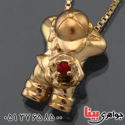 گردنبند یاقوت سرخ زنانه مانی مدل پسرک یاقوتی _کد:13846