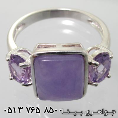انگشتر چند جواهر سنگ ماه و آمتیست