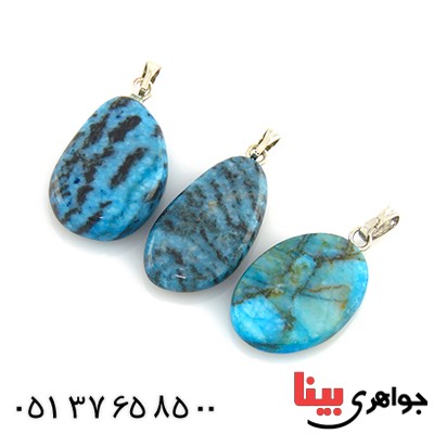 گردنبند فیروزه هیمالیا تراش اشکی _کد:13876